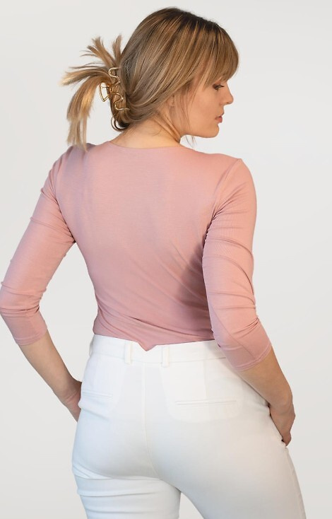 Manati rękaw 3/4 Bluzka damska Babell - różowa