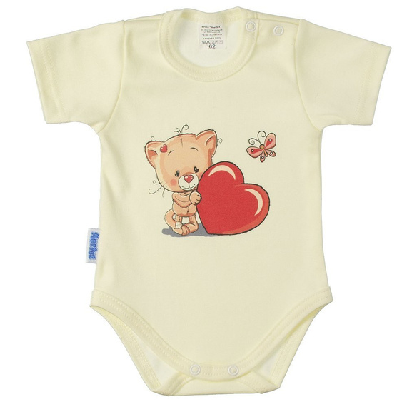 Latarnik Martex body niemowlęce krótki rękaw szary