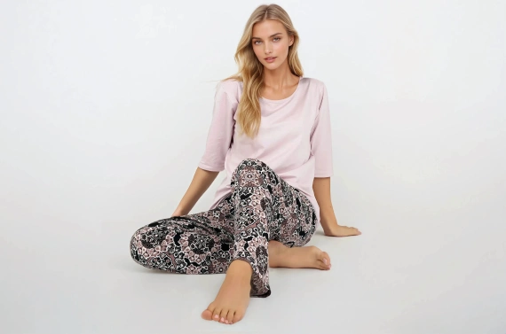 Desert Rose Piżama damska Momenti Per Me pink