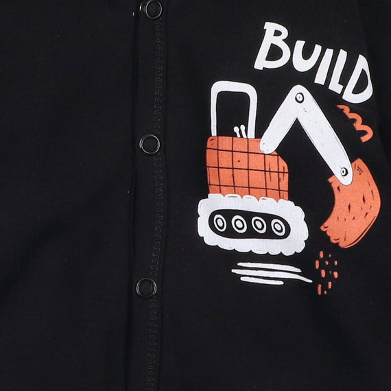 ABN-3240/CZA The builders Bluza dresowa z bawełny organicznej Nini czarny