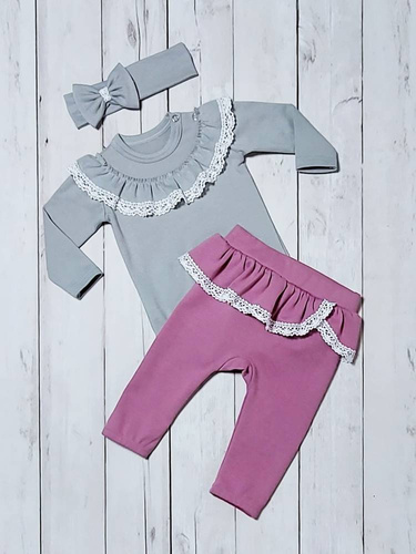 Eliza Bambarillo Spodnie niemowlęce wrzos