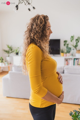 Milk Shirt Milk&Love Bluzka ciążowa i do karmienia żurawinowa