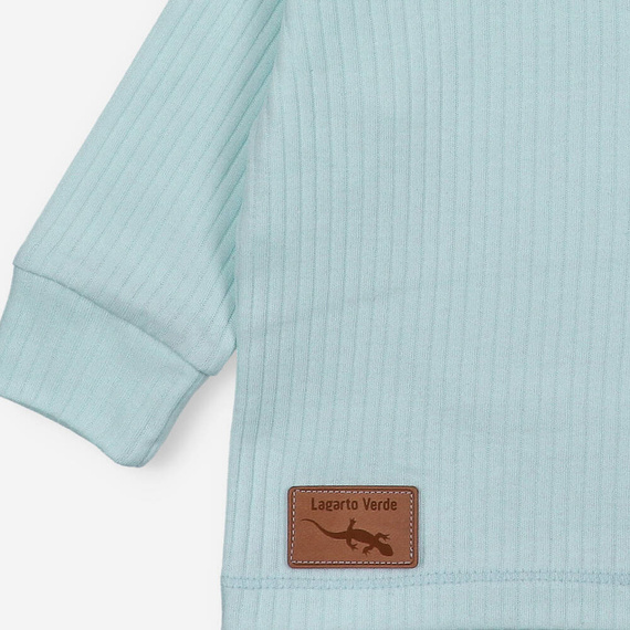 Lagarto Verde Bluzka z dzianiny prążkowej - niebieski