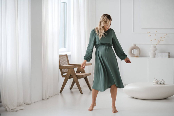 Lovely Dress Midi sukienka ciążowa i do karmienia Milk&Love miętowy