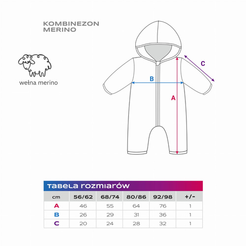 Mellow Eevi Pajac z kapturem - różowy