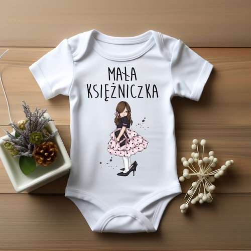 "Mała księżniczka" Moocha Body krótki rękaw biały