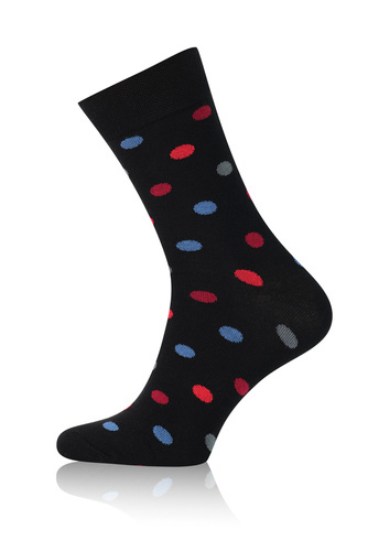 M21 Italian Fashion Skarpety długie męskie - czarny/bordo/grafit