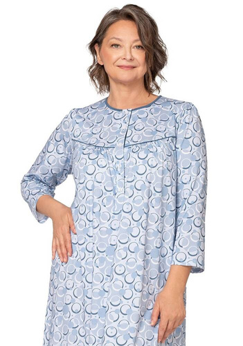 204 Bogna II rozpinana koszula nocna Martel - niebieski 26
