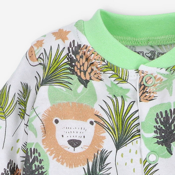 ABN-3786/LEW Lion Pajacyk z bawełny organicznej Nini zielony