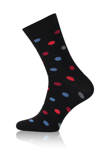 M21 Italian Fashion Skarpety długie męskie - czarny/bordo/grafit