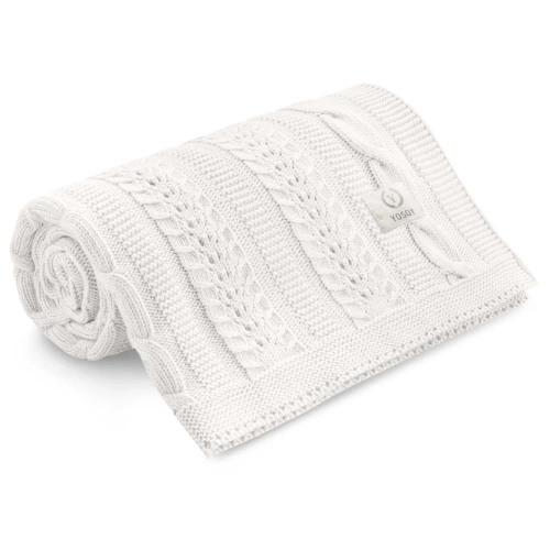 Dreamy Koc bambusowy Yosoy white pearl– miękki, oddychający, bezpieczny dla dziecka