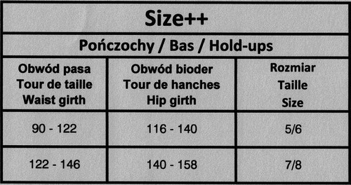 Pończochy BELLA samonośne Size ++  BIAŁE