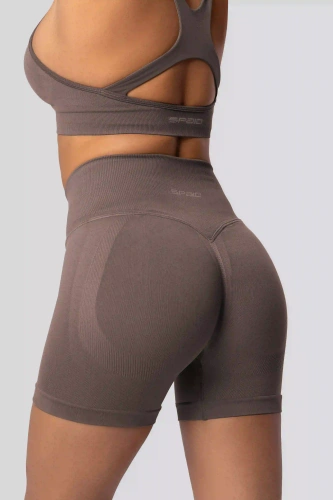 Spaio PUSH-UP PRO spodenki modelujące bezszwowe fitness szorty taupe