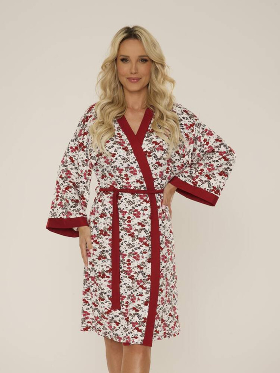 468 Mia Szlafrok damski Forex - bordowy