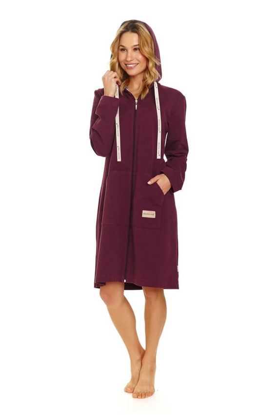 7107 Szlafrok damski Doctor Nap - burgundy