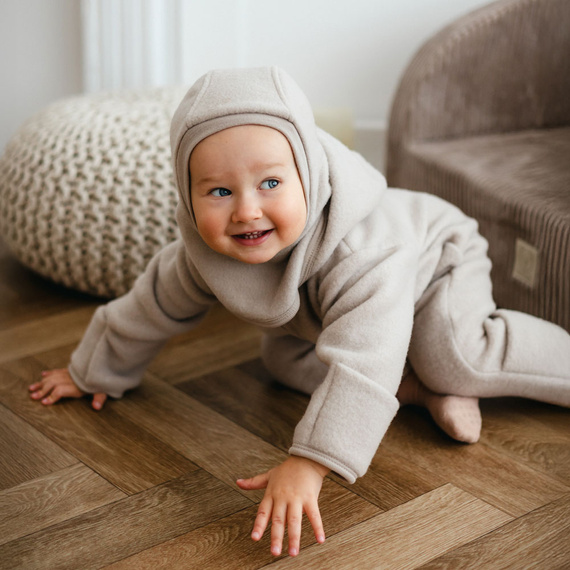 Mellow Eevi Pajac z kapturem - różowy