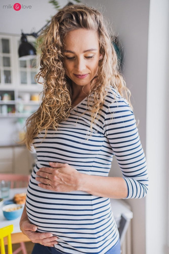 Milk Shirt Milk&Love Bluzka ciążowa i do karmienia żurawinowa