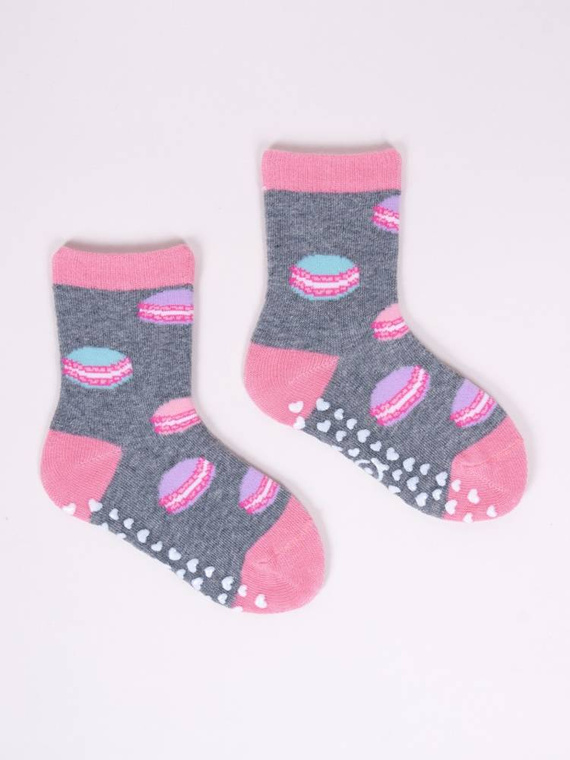 SK-06C A'6 Skarpetki dla dziewczynki z ozdobnym wzorem YO! mix kolor