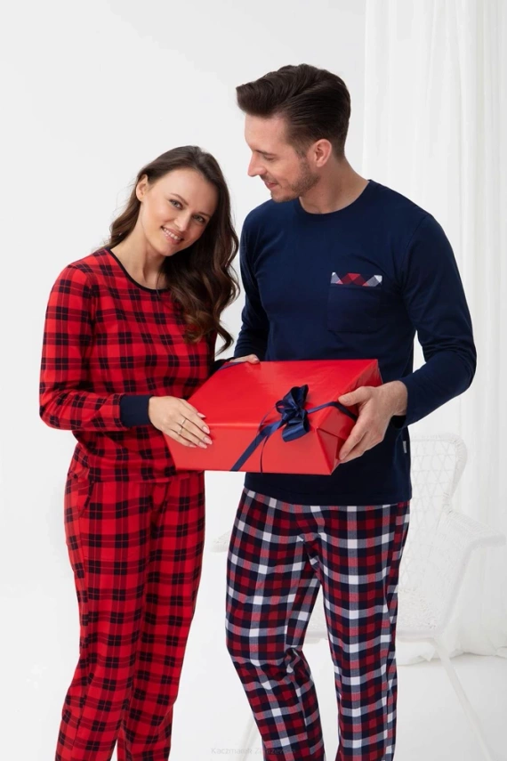 393 Piżama damska Luna- czerwony