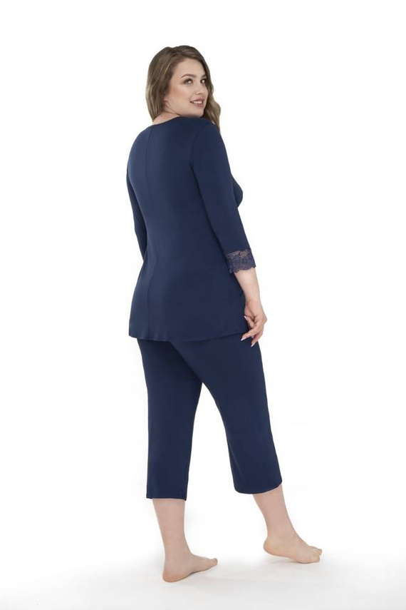 Margot Piżama Damska 7/8 Babella -szafir