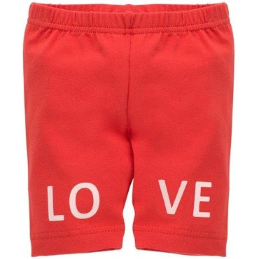 Legginsy niemowlęce "LOVE & LOVE" Pinokio czerwone