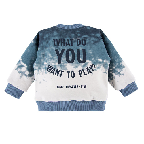 Jump Eevi Bluza dla chłopca - szary/niebieski