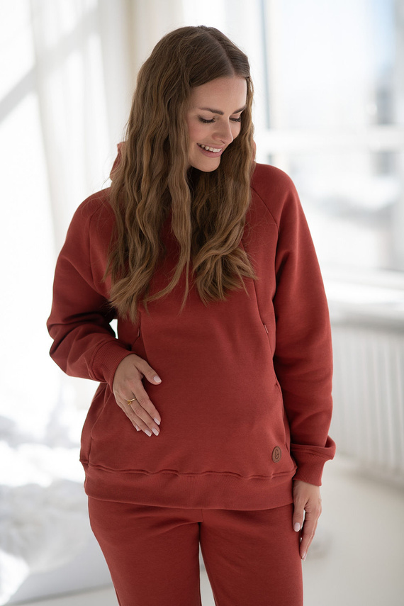 Motherhood Milk&Love bluza do karmienia oversize fioletowy