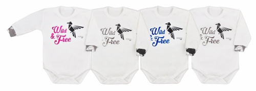 Body niemowlęce "ORIGAMI" Koala biały- niebieski