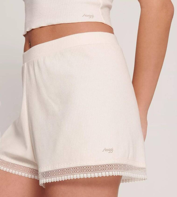 GO Ribbed Short krótkie spodenki Sloggi - Angora