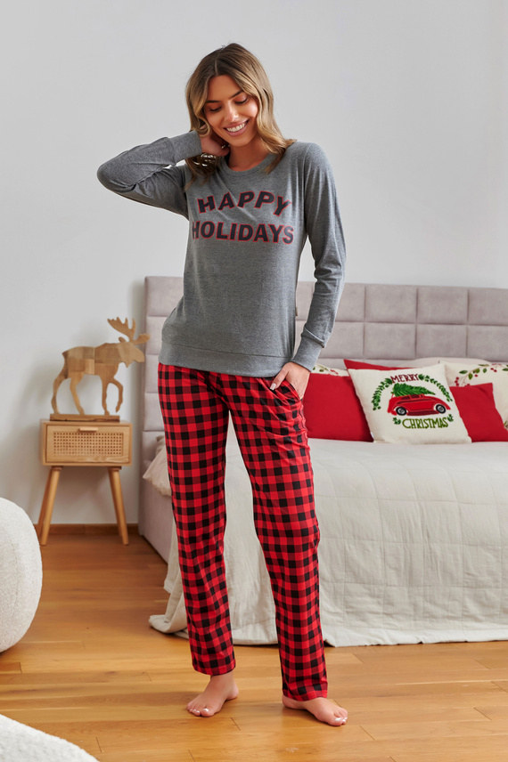 Piżama damska 7343 Dark Grey Doctor Nap – bawełna 100%