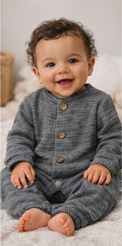 "Just Muslin Blue" Makoma Pajac muślinowy