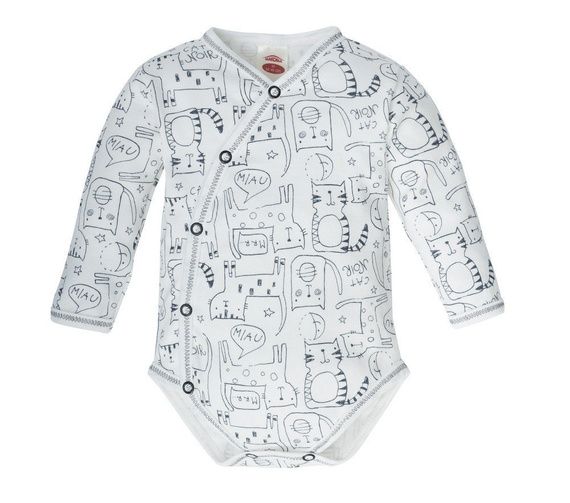 "FRISKY" Makoma Body baby z długim rękawem ecru