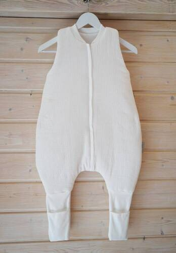 Muślin Śpiworek z nogawkami Belisima-ecru