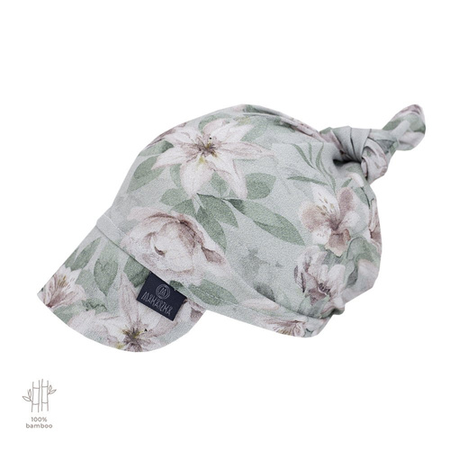 Chustka z daszkiem na gumce 100% Bamboo Woodland- Makaszka