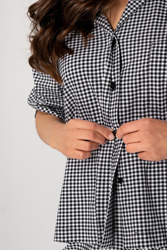 Serenity piżama damska rozpinana Momenti Per Me black