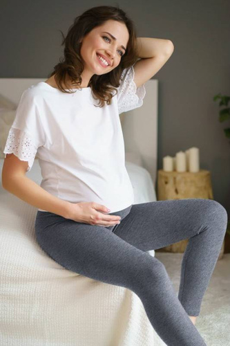 Legginsy Długie Ciążowe 4241 Doctor Nap - dark grey