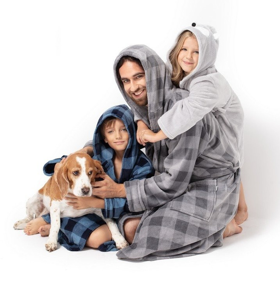 Cool szlafrok chłopięcy Envie blue/navy