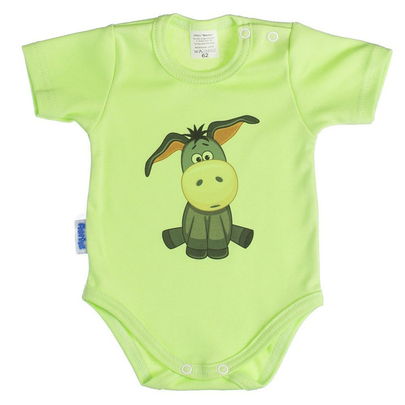 Miś z Serduszkiem Martex body niemowlęce krótki rękaw ecru