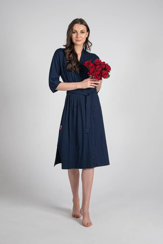 942 Visa Szlafrok Długi De Lafense - granat