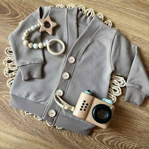 MD013 Mamatti Kardigan niemowlęcy - brązowy