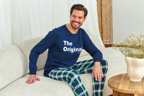 7341 Doctor Nap – Piżama męska „The Original” | 100% bawełna, polska produkcja - navy blue
