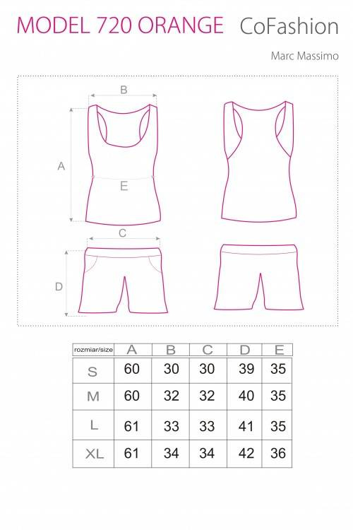 MODEL 720 Piżama damska CoFashion Marc Massimo - niebieski