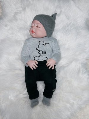 Miki Bambarillo Body z długim rękawem szary