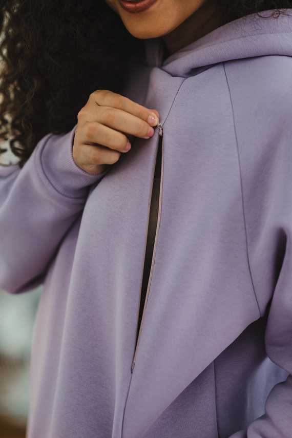 Motherhood Milk&Love bluza do karmienia oversize fioletowy