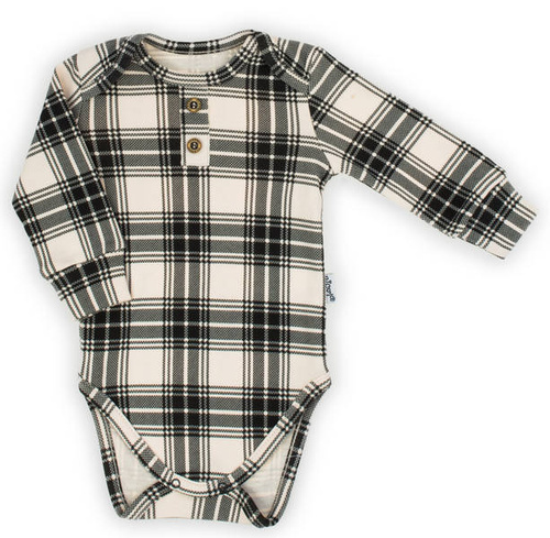 Body z długim rękawem 163646 "Magia Świąt" Nicol - kratka: czarny, beżowy