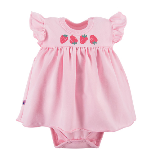 Strawberry & Love Eevi Sukienko-body, krótki rękaw - róż