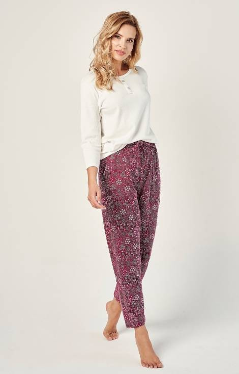 2994 Estella Piżama damska Taro - kremowy