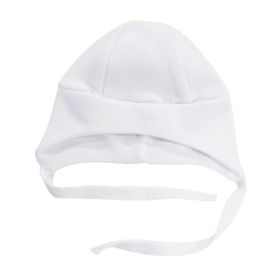 CSB002 Basic Mamatti Czapka wiązana - biały