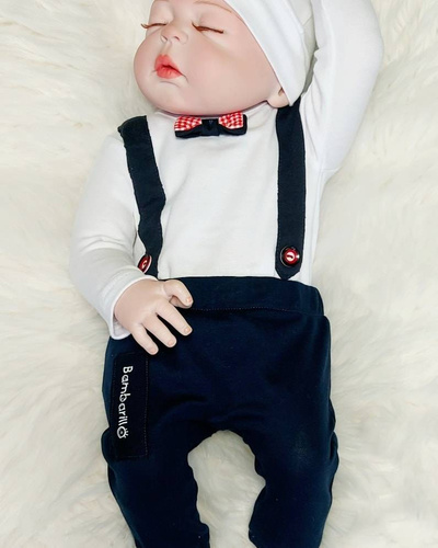 Szelki Bambarillo Body z długim rękawem czerwony