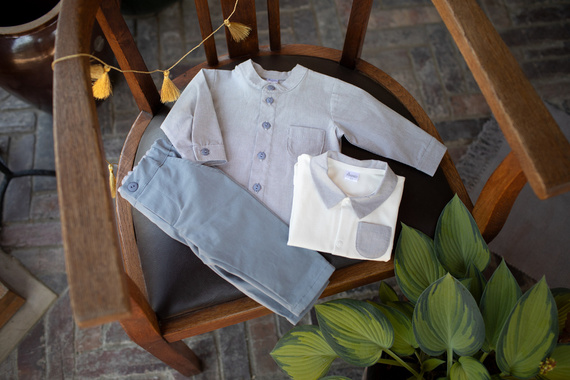 Charlie Pinokio Rozpinane body z kołnierzykiem - ecru